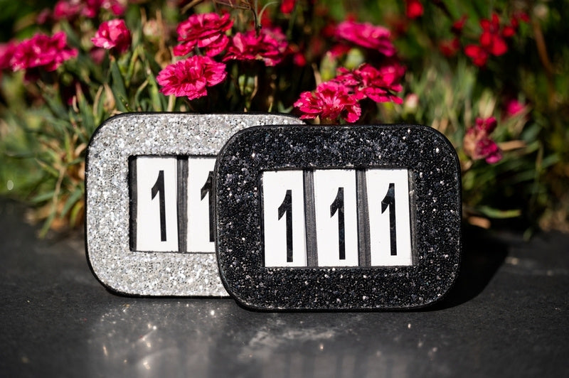 Trensennummern Glitter - Schwarz