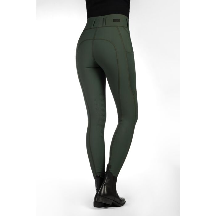 Riding leggings -Jil High Waist- sil. knee patch