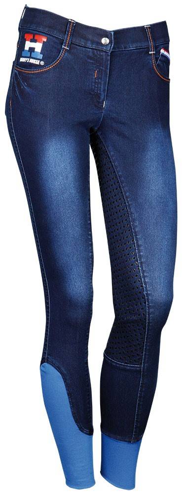 Reithose Dutch Orange, Denim, Full Grip