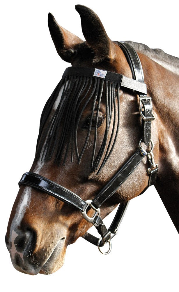 Vliegenfrontriem zwart