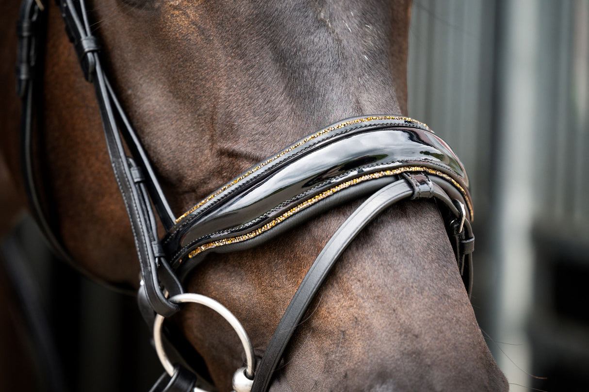 Trense Golden Dreams Schwarz/Gold Glitzer