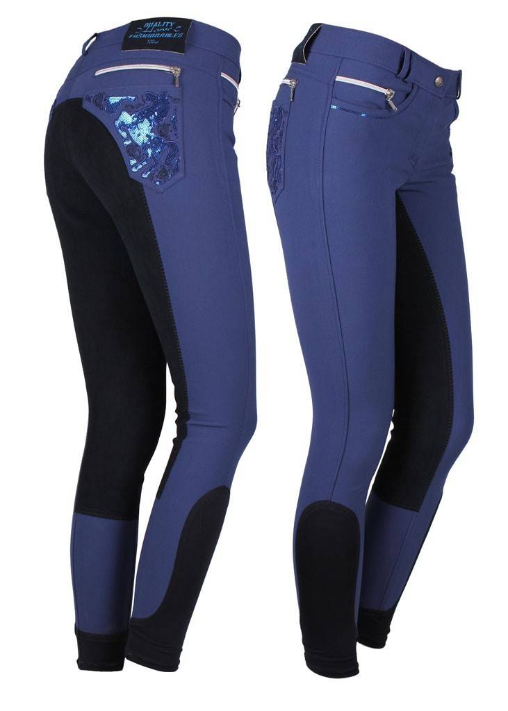 Reithose Susan mit Kunstlederbesatz