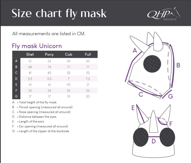 Fliegenmaske Einhorn