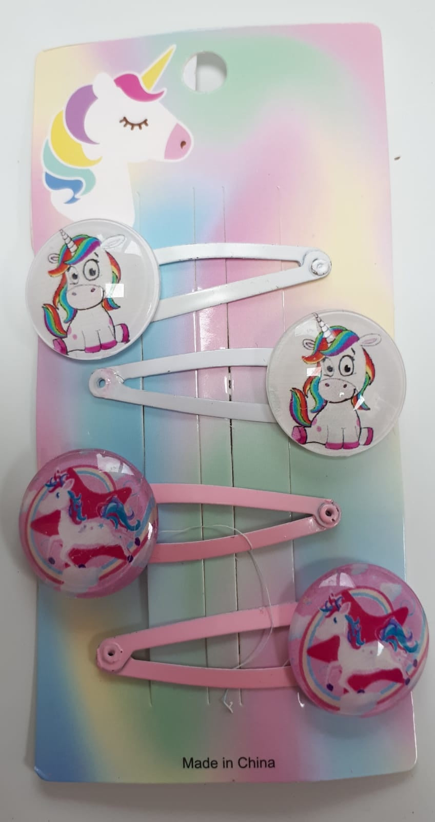 Haarspange rund Einhorn