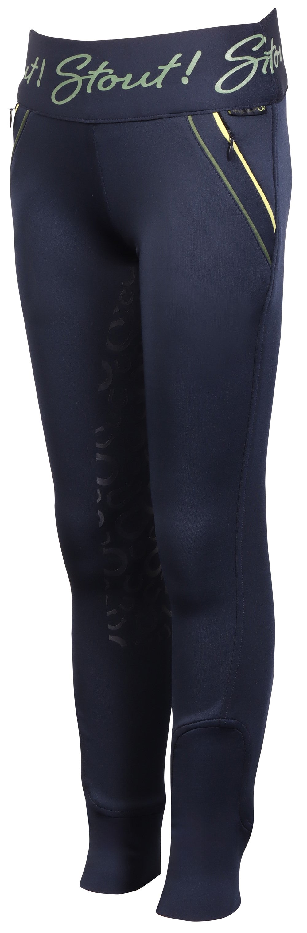 Rijbroek Equitights STOUT! Lime Full Grip