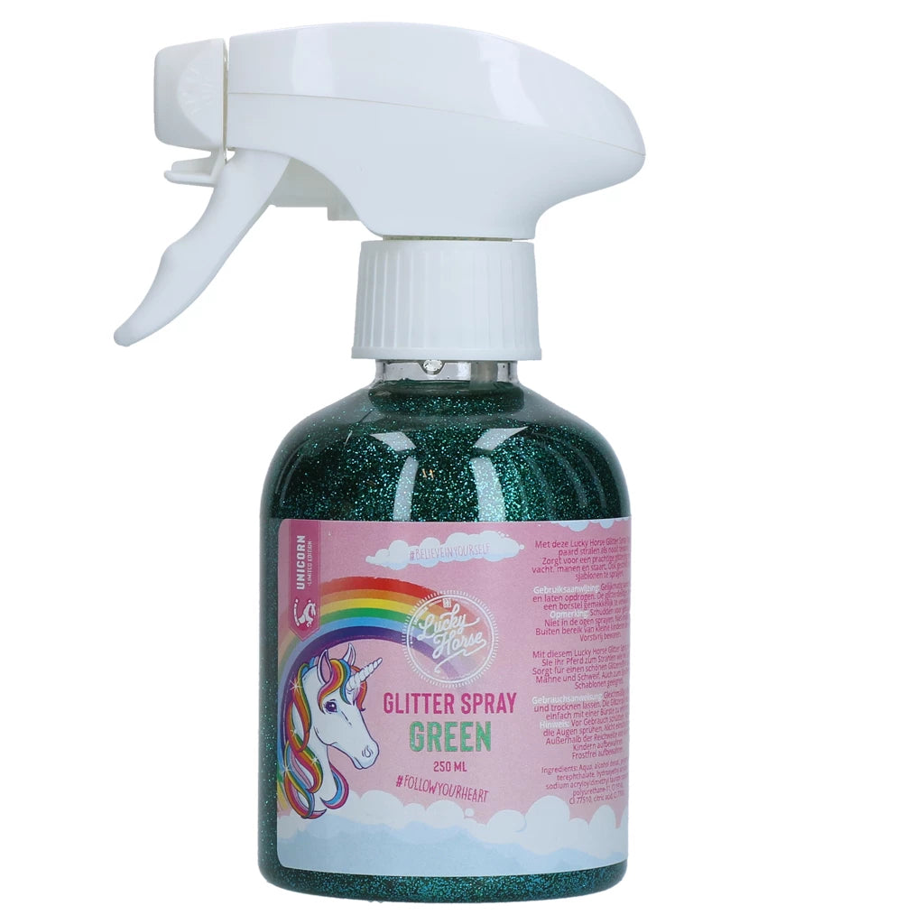 Lucky Horse Einhorn Glitzerspray Grün