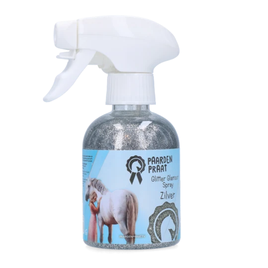 Lucky Horse Unicorn zilver  Glitterspray