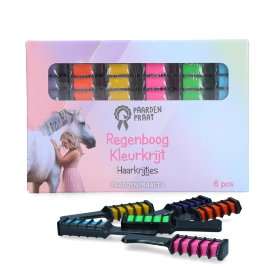 Paardenpraat regenboog kleurkrijt